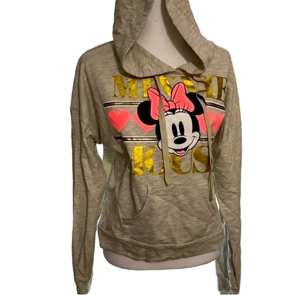 Disney Minnie Mouse pull over hoodie NWT small